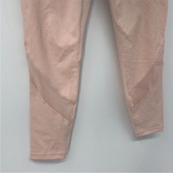 Athleta Eclipse 7/8 Tights Mesh Leggings Size Medium Pink Ballerina Gown - Picture 3 of 8
